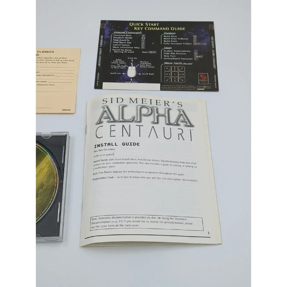 Sid Meier's Alpha Centauri‎ Classics PC 2000 Big Box PC Game VTG